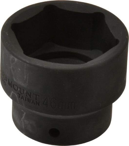 Paramount - 1/2" Drive 46mm Standard Impact Socket - 6 Points, 2-7/16" OAL - Apex Tool & Supply