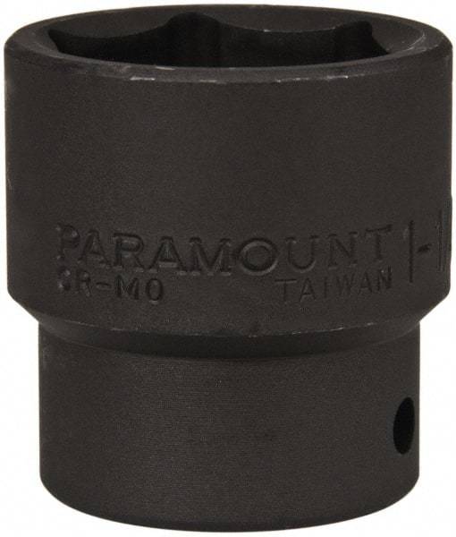 Paramount - 1/2" Drive 1-1/4" Standard Impact Socket - 6 Points, 2" OAL - Apex Tool & Supply