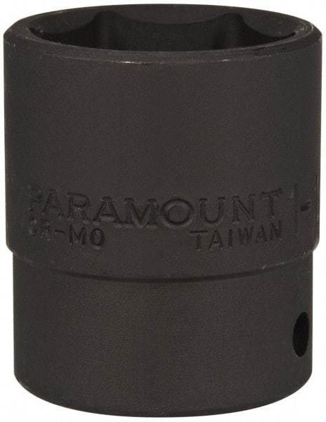 Paramount - 1/2" Drive 1-1/8" Standard Impact Socket - 6 Points, 2" OAL - Apex Tool & Supply