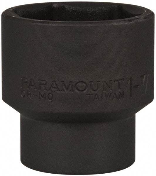 Paramount - 1/2" Drive 1-7/16" Standard Impact Socket - 6 Points, 2" OAL - Apex Tool & Supply