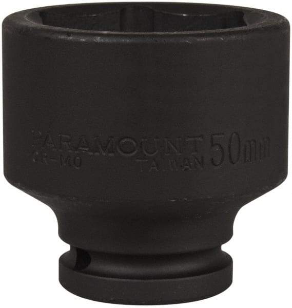 Paramount - 3/4" Drive 50mm Standard Impact Socket - 6 Points, 2-11/16" OAL - Apex Tool & Supply