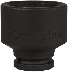 Paramount - 3/4" Drive 50mm Standard Impact Socket - 6 Points, 2-11/16" OAL - Apex Tool & Supply
