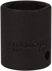 Paramount - 1/2" Drive 22mm Standard Impact Socket - 6 Points, 1-1/2" OAL - Apex Tool & Supply