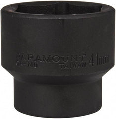 Paramount - 1/2" Drive 41mm Standard Impact Socket - 6 Points, 2-3/8" OAL - Apex Tool & Supply