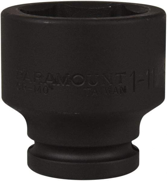 Paramount - 3/4" Drive 1-11/16" Standard Impact Socket - 6 Points, 2-7/16" OAL - Apex Tool & Supply