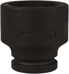 Paramount - 3/4" Drive 1-11/16" Standard Impact Socket - 6 Points, 2-7/16" OAL - Apex Tool & Supply