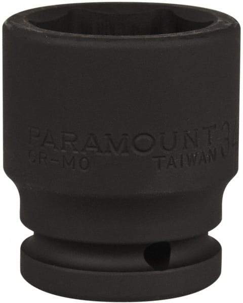 Paramount - 3/4" Drive 34mm Standard Impact Socket - 6 Points, 2-1/4" OAL - Apex Tool & Supply