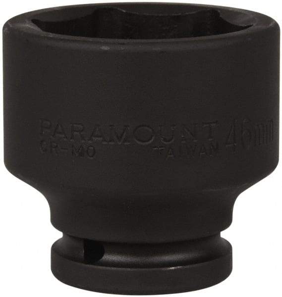 Paramount - 3/4" Drive 46mm Standard Impact Socket - 6 Points, 2-7/16" OAL - Apex Tool & Supply