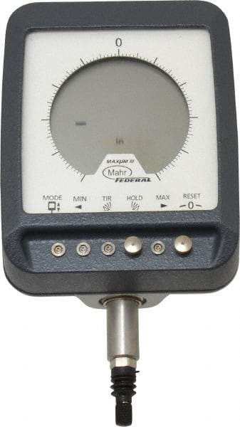 Mahr - 0 to 0.199mm (Reduced), 1mm (Standard)mm Range, 0.00002, 0.00005, 0.0001 & 0.0005" Graduation, Electronic Drop Indicator - Accurate to 0.25& (Reduced), 0.5% (Standard)%, English & Metric System, Digital Display - Apex Tool & Supply
