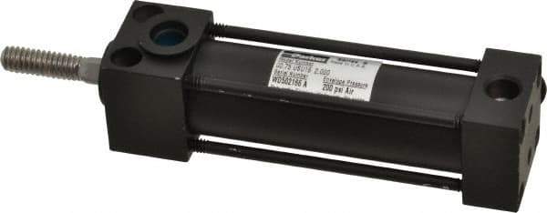 Parker - 2" Stroke x 3/4" Bore Double Acting Air Cylinder - 1/8 Port, 1/4-20 Rod Thread, 200 Max psi, -10 to 165°F - Apex Tool & Supply