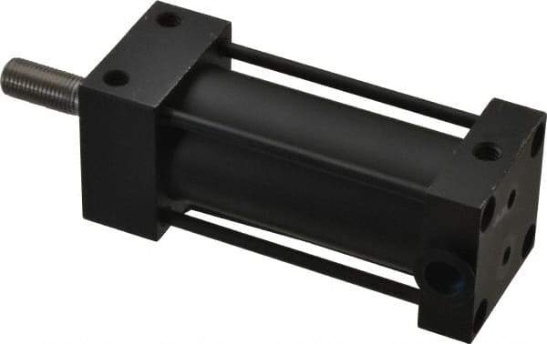 Parker - 2" Stroke x 1-1/8" Bore Double Acting Air Cylinder - 1/8 Port, 3/8-24 Rod Thread, 200 Max psi, -10 to 165°F - Apex Tool & Supply