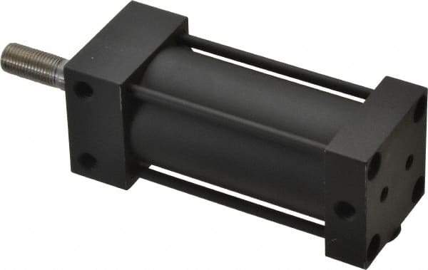 Parker - 2" Stroke x 1-1/4" Bore Double Acting Air Cylinder - 1/8 Port, 3/8-24 Rod Thread, 200 Max psi, -10 to 165°F - Apex Tool & Supply
