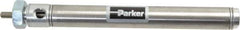 Parker - 5" Stroke x 3/4" Bore Double Acting Air Cylinder - 1/8 Port, 1/4-28 Rod Thread, 250 Max psi, 14 to 140°F - Apex Tool & Supply