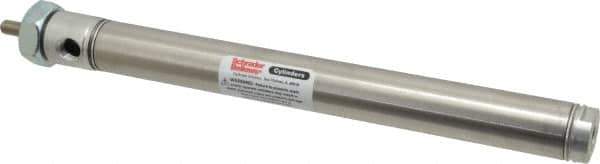 Parker - 6" Stroke x 3/4" Bore Double Acting Air Cylinder - 1/8 Port, 1/4-28 Rod Thread, 250 Max psi, 14 to 140°F - Apex Tool & Supply