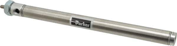 Parker - 8" Stroke x 3/4" Bore Double Acting Air Cylinder - 1/8 Port, 1/4-28 Rod Thread, 250 Max psi, 14 to 140°F - Apex Tool & Supply