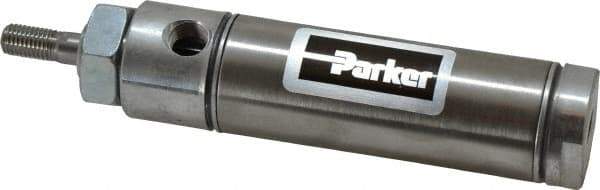 Parker - 1-1/2" Stroke x 1-1/16" Bore Double Acting Air Cylinder - 1/8 Port, 5/16-24 Rod Thread, 250 Max psi, 14 to 140°F - Apex Tool & Supply