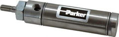 Parker - 1-1/2" Stroke x 1-1/16" Bore Double Acting Air Cylinder - 1/8 Port, 5/16-24 Rod Thread, 250 Max psi, 14 to 140°F - Apex Tool & Supply
