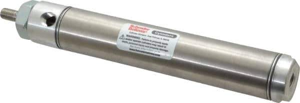 Parker - 4" Stroke x 1-1/16" Bore Double Acting Air Cylinder - 1/8 Port, 5/16-24 Rod Thread, 250 Max psi, 14 to 140°F - Apex Tool & Supply