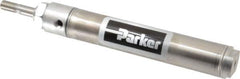 Parker - 5" Stroke x 1-1/4" Bore Double Acting Air Cylinder - 1/8 Port, 7/16-20 Rod Thread, 250 Max psi, 14 to 140°F - Apex Tool & Supply