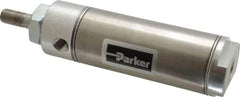 Parker - 2" Stroke x 1-1/2" Bore Double Acting Air Cylinder - 1/8 Port, 7/16-20 Rod Thread, 250 Max psi, 14 to 140°F - Apex Tool & Supply