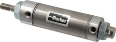 Parker - 2" Stroke x 1-1/2" Bore Double Acting Air Cylinder - 1/8 Port, 7/16-20 Rod Thread, 250 Max psi, 14 to 140°F - Apex Tool & Supply