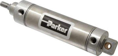 Parker - 4" Stroke x 2" Bore Double Acting Air Cylinder - 1/4 Port, 1/2-20 Rod Thread, 250 Max psi, 14 to 140°F - Apex Tool & Supply