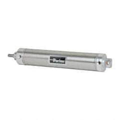 Parker - 10" Stroke x 2-1/2" Bore Double Acting Air Cylinder - 1/4 Port, 1/2-20 Rod Thread, 250 Max psi, 14 to 140°F - Apex Tool & Supply