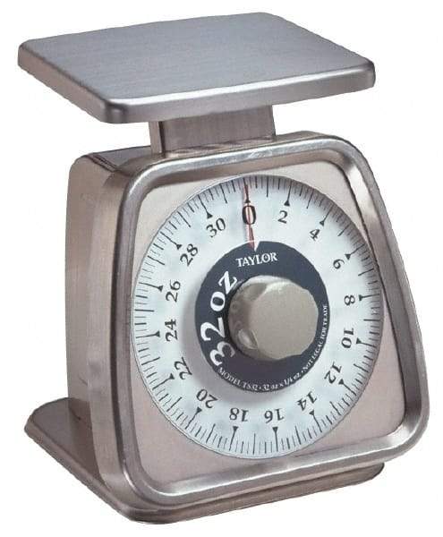 Taylor - 2.3 kg. Capacity, Analog Dial Portion Control Scale - 6 x 5" Platform - Apex Tool & Supply
