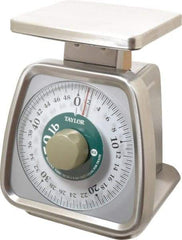 Taylor - 50 Lb. Capacity, Analog Dial Portion Control Scale - 1/8 oz. Graduation, 6 x 5" Platform - Apex Tool & Supply