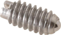 Gibraltar - 5-40, 0.062" Ball Diam, 1/4" Body Length, 0.02" Max Ball Reach, Threaded Ball Plunger - Stainless Steel Body, Stainless Steel Ball, 0.25 Lb Initial End Force, 0.75 Lb Final End Force - Apex Tool & Supply