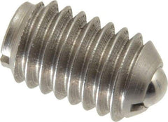 Gibraltar - 3/8-16, 0.187" Ball Diam, 5/8" Body Length, 0.048" Max Ball Reach, Threaded Ball Plunger - Stainless Steel Body, Stainless Steel Ball, 5 Lb Initial End Force, 10 Lb Final End Force - Apex Tool & Supply