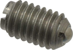 Gibraltar - 3/8-16, 0.187" Ball Diam, 5/8" Body Length, 0.048" Max Ball Reach, Threaded Ball Plunger - Stainless Steel Body, Stainless Steel Ball, 5 Lb Initial End Force, 10 Lb Final End Force, Locking Element - Apex Tool & Supply