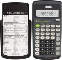 Texas Instruments - LCD 1 Function Handheld Calculator - 10 x 1 Display Size, Dark Gray & Black, (2) A76 Batteries Powered, 6" Long x 3-1/8" Wide - Apex Tool & Supply