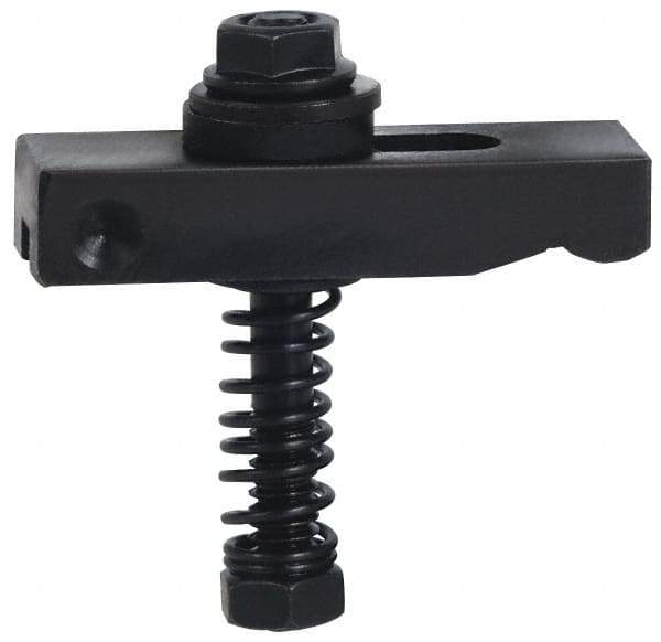 Value Collection - 1/4-20 Tap Size, Steel Strap Clamp Assembly - Single End Clamp, Radius Strap Nose, 3/8" Strap Thickness, 1/2" Travel, 2-1/2" Strap Len, 5/8" Strap Width - Apex Tool & Supply