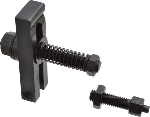 Value Collection - 1/2-13 Tap Size, Steel Strap Clamp Assembly - Single End Clamp, Radius Strap Nose, 5/8" Strap Thickness, 1" Travel, 4" Strap Len, 1-1/4" Strap Width - Apex Tool & Supply