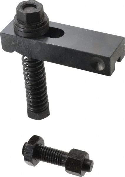 Value Collection - 5/8-11 Tap Size, Steel Strap Clamp Assembly - Single End Clamp, Radius Strap Nose, 7/8" Strap Thickness, 1" Travel, 4-1/2" Strap Len, 1-1/2" Strap Width - Apex Tool & Supply