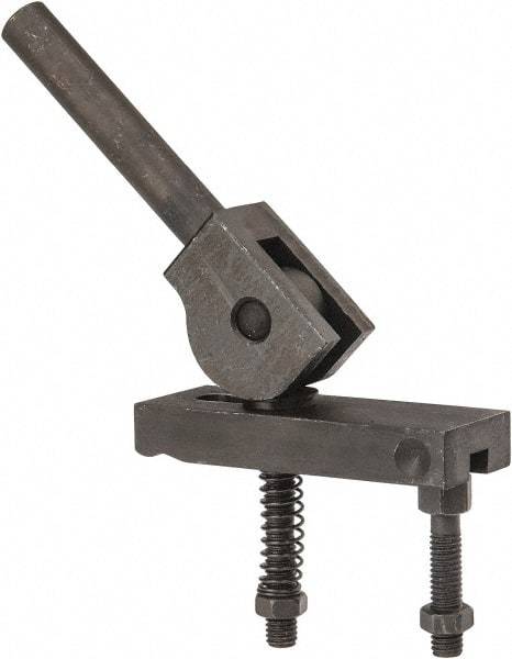 Value Collection - 3/8-16 Tap Size, Steel Strap Clamp Assembly - Center Cam, 5/8" Strap Thickness, 1" Travel, 4" Strap Len, 1-1/4" Strap Width - Apex Tool & Supply