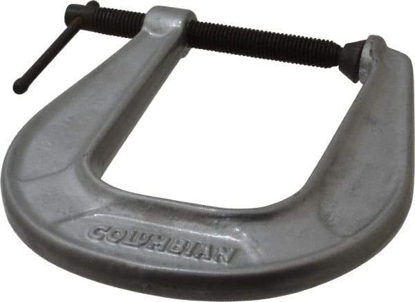 Wilton - Light-Duty 2-1/2" Max Opening, 4-3/4" Throat Depth, Ductile Iron Standard C-Clamp - 1,600 Lb Capacity, 0" Min Opening, Extra Deep Throat - Apex Tool & Supply
