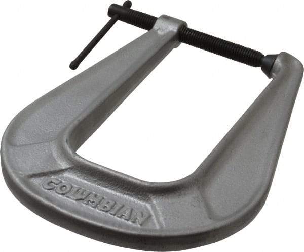 Wilton - Light-Duty 2-1/2" Max Opening, 6-1/4" Throat Depth, Ductile Iron Standard C-Clamp - 1,600 Lb Capacity, 0" Min Opening, Deep Throat - Apex Tool & Supply