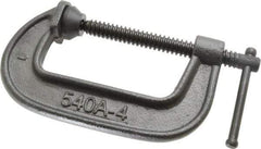 Wilton - Light-Duty 4" Max Opening, 2-1/16" Throat Depth, Ductile Iron Standard C-Clamp - 2,150 Lb Capacity, 0" Min Opening, Standard Throat Depth - Apex Tool & Supply