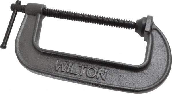 Wilton - Light-Duty 6" Max Opening, 2-3/4" Throat Depth, Ductile Iron Standard C-Clamp - 2,450 Lb Capacity, 0" Min Opening, Standard Throat Depth - Apex Tool & Supply