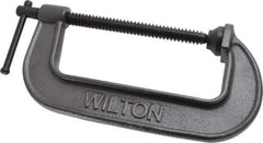 Wilton - Light-Duty 6" Max Opening, 2-3/4" Throat Depth, Ductile Iron Standard C-Clamp - 2,450 Lb Capacity, 0" Min Opening, Standard Throat Depth - Apex Tool & Supply