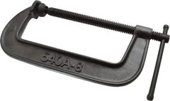 Wilton - Light-Duty 8" Max Opening, 3-1/4" Throat Depth, Ductile Iron Standard C-Clamp - 2,750 Lb Capacity, 0" Min Opening, Standard Throat Depth - Apex Tool & Supply