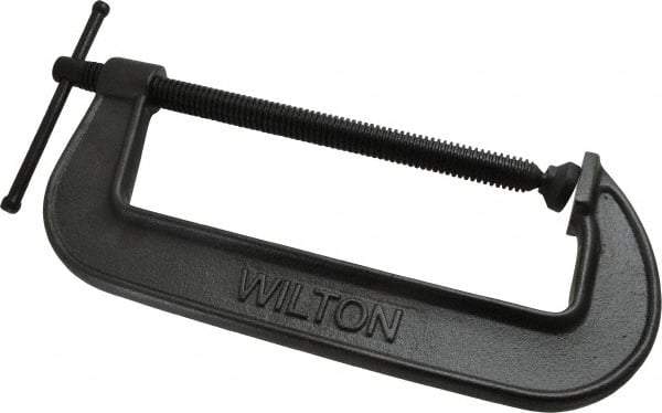 Wilton - Light-Duty 10" Max Opening, 3-5/8" Throat Depth, Ductile Iron Standard C-Clamp - 2,850 Lb Capacity, 0" Min Opening, Standard Throat Depth - Apex Tool & Supply