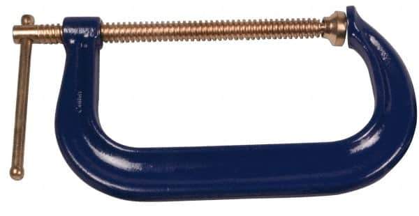 Armstrong - Regular-Duty 8" Max Opening, 2-1/4" Throat Depth, Forged Steel Standard C-Clamp - 12,500 Lb Capacity, 4" Min Opening, Standard Throat Depth - Apex Tool & Supply