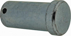 Made in USA - 1" Pin Diam, 2" OAL, Standard Clevis Pin - 13/64" Hole, 1-51/64" Usable Length, Zinc-Plated Steel - Apex Tool & Supply