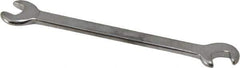 Blackhawk by Proto - 13/64" x 15/64" Standard Ignition Open End Wrench - 3-3/16" OAL, Double End, Satin Finish, 15° & 60° Head Angle - Apex Tool & Supply
