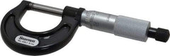 Starrett - 0 to 1" Range, 0.001" Graduation, Mechanical Outside Micrometer - Ratchet Stop Thimble, Accurate to 0.0001" - Apex Tool & Supply