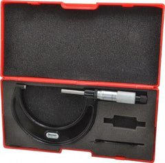 Starrett - 2 to 3" Range, 0.001" Graduation, Mechanical Outside Micrometer - Ratchet Stop Thimble, Accurate to 0.0001" - Apex Tool & Supply