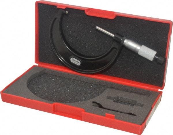 Starrett - 2 to 3" Range, 0.0001" Graduation, Mechanical Outside Micrometer - Ratchet Stop Thimble, Accurate to 0.00005" - Apex Tool & Supply
